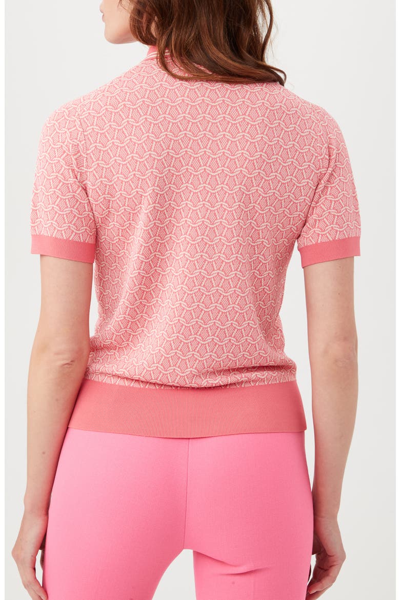 La Jolla Short Sleeve Sweater, Alternate, color, PAPILLION PINK/ WHITE WASH