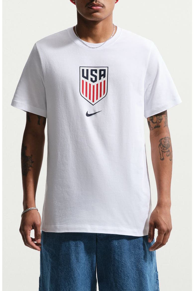 USMNT Crest Cotton Graphic T-Shirt, Main, color, WHITE