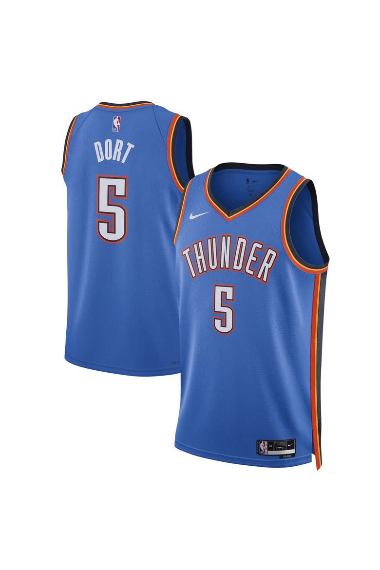 Unisex Nike Luguentz Dort Blue Oklahoma City Thunder Swingman Player Jersey - Icon Edition, Main, color, Blue