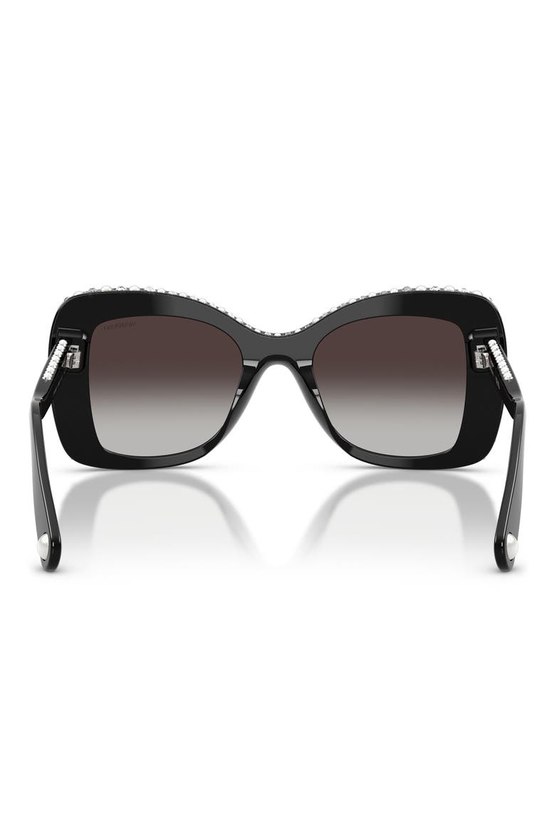 51mm Butterfly Sunglasses, Alternate, color, BLACK / GRADIENT GREY