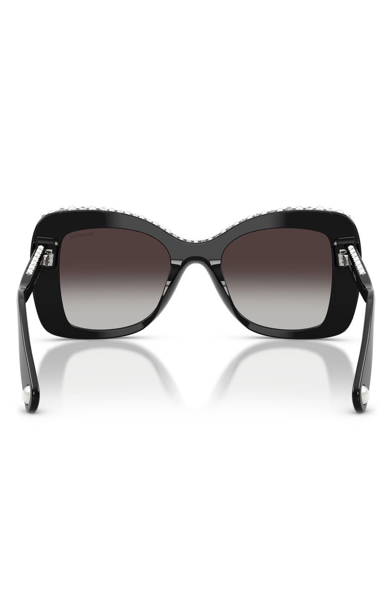 Swarovski 51mm Butterfly Sunglasses, Alternate, color, Black / Gradient Grey