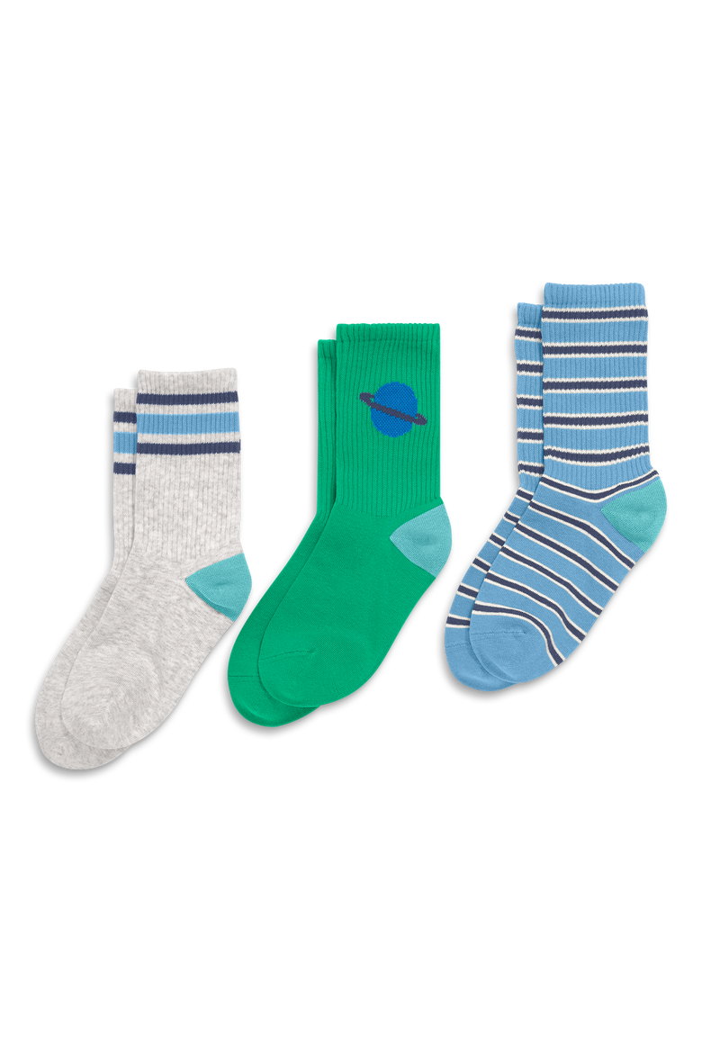 Kids Athletic Sock 3-Pack, Alternate, color, Saturn Mix