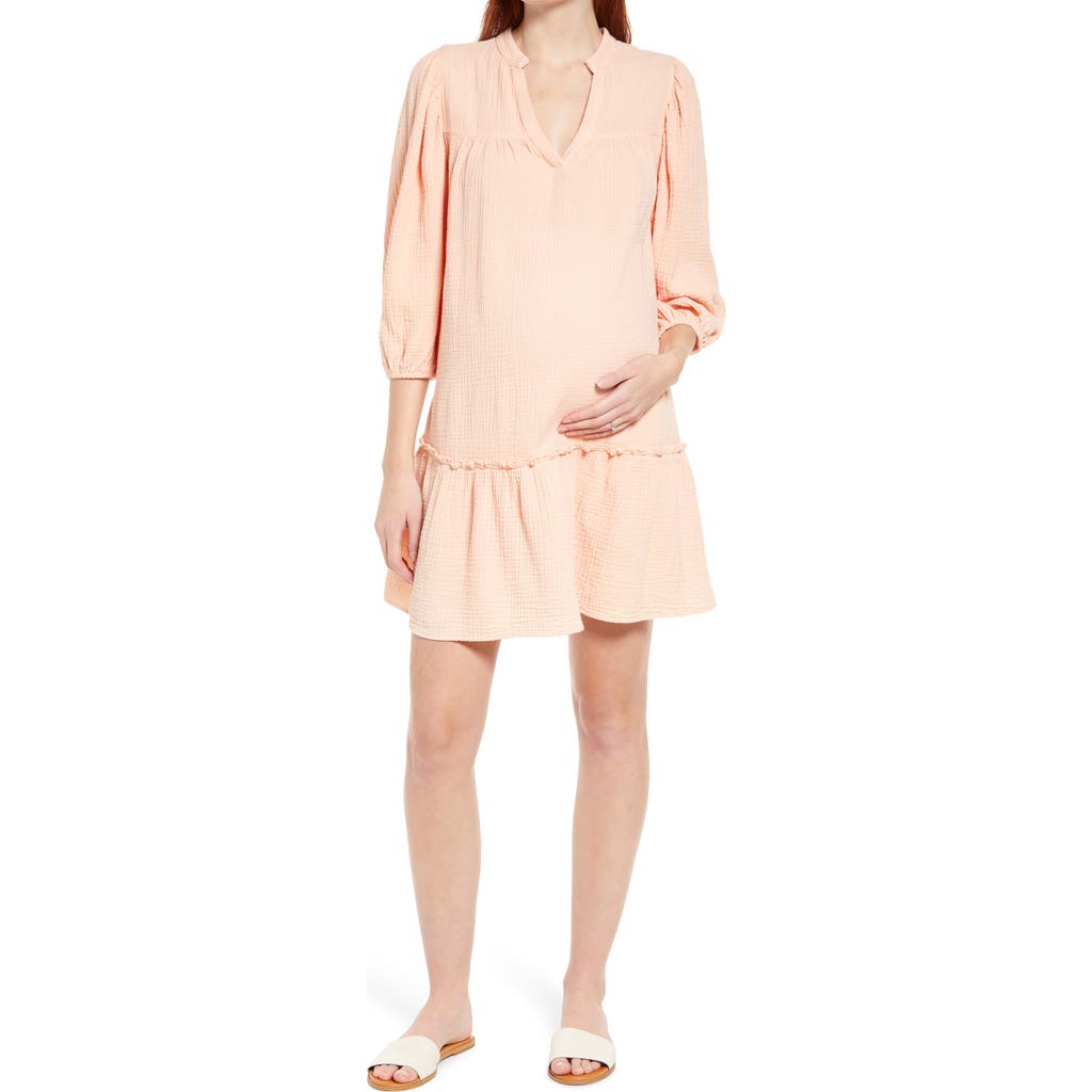 Maternal America n Maternity Swing Dress in Peach  product