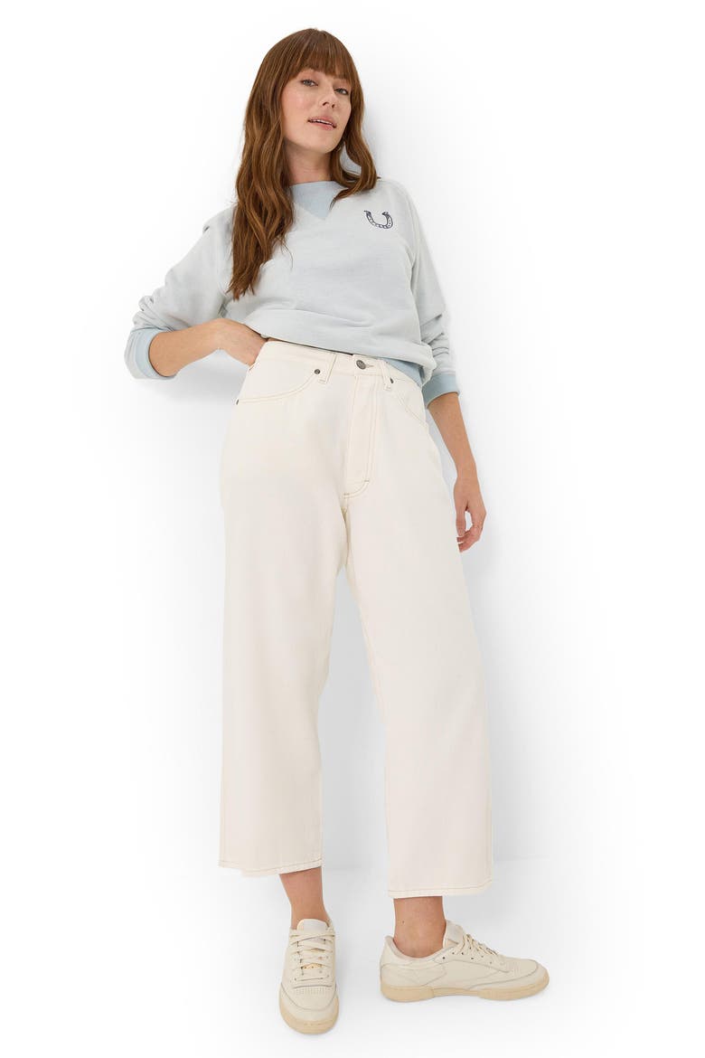 Button Fly Wide Leg Ankle Jeans (Fever Pitch_, Alternate, color, FEVER PITCH