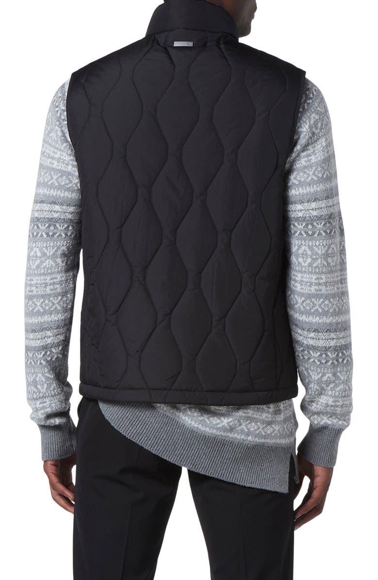 Andrew Marc Hampden Quilt Vest, Alternate, color, Black