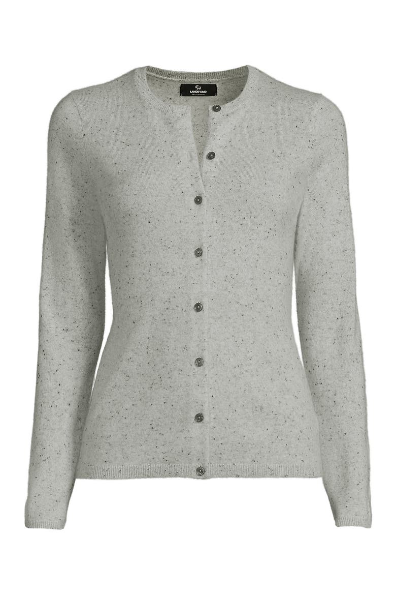 Cashmere Cardigan Sweater, Alternate, color, Gray/Black Donegal