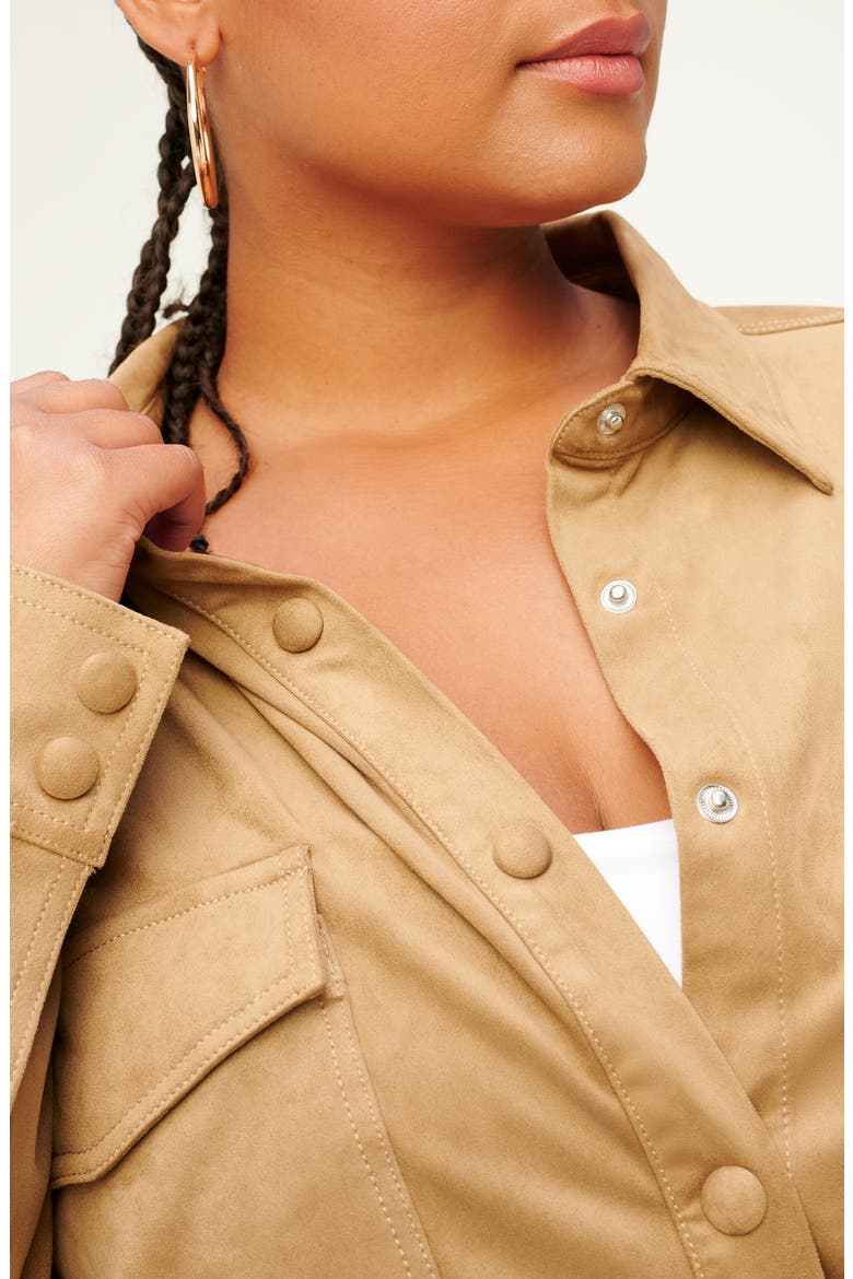 Belted Shirt Jacket, Alternate, color, WARM CARAMEL