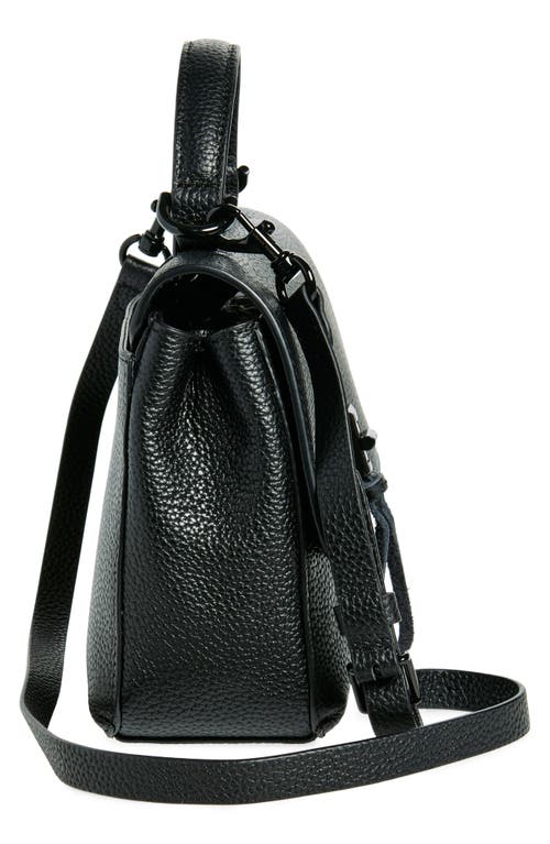 Rebecca Minkoff Darren Leather Top Handle Messenger Bag In Black