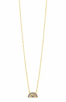 Shades of Rainbow Cubic Zirconia Pendant Necklace