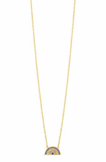 Shades of Rainbow Cubic Zirconia Pendant Necklace