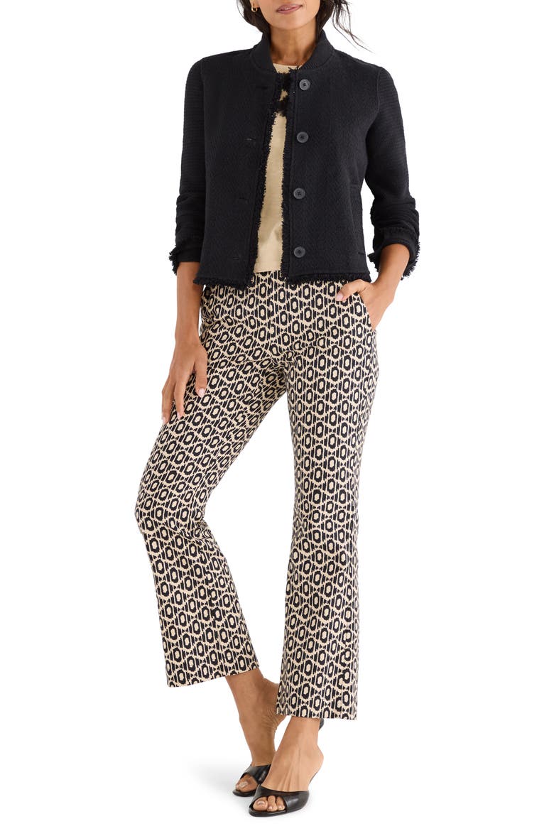 Lacy Diamond Plaza Ankle Pants, Alternate, color, BLACK MULTI