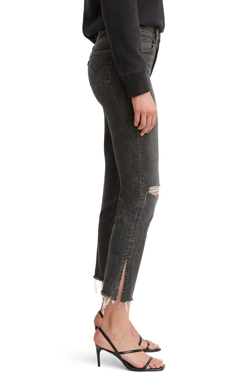 Levi's<sup>®</sup> 724<sup>™</sup> Ripped High Waist Crop Jeans, Alternate, color,