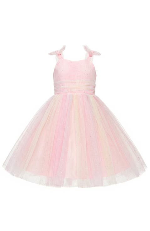 Birthday Glow Pastel Rainbow Tulle Dress (Toddler, Little Kid & Big Kid)