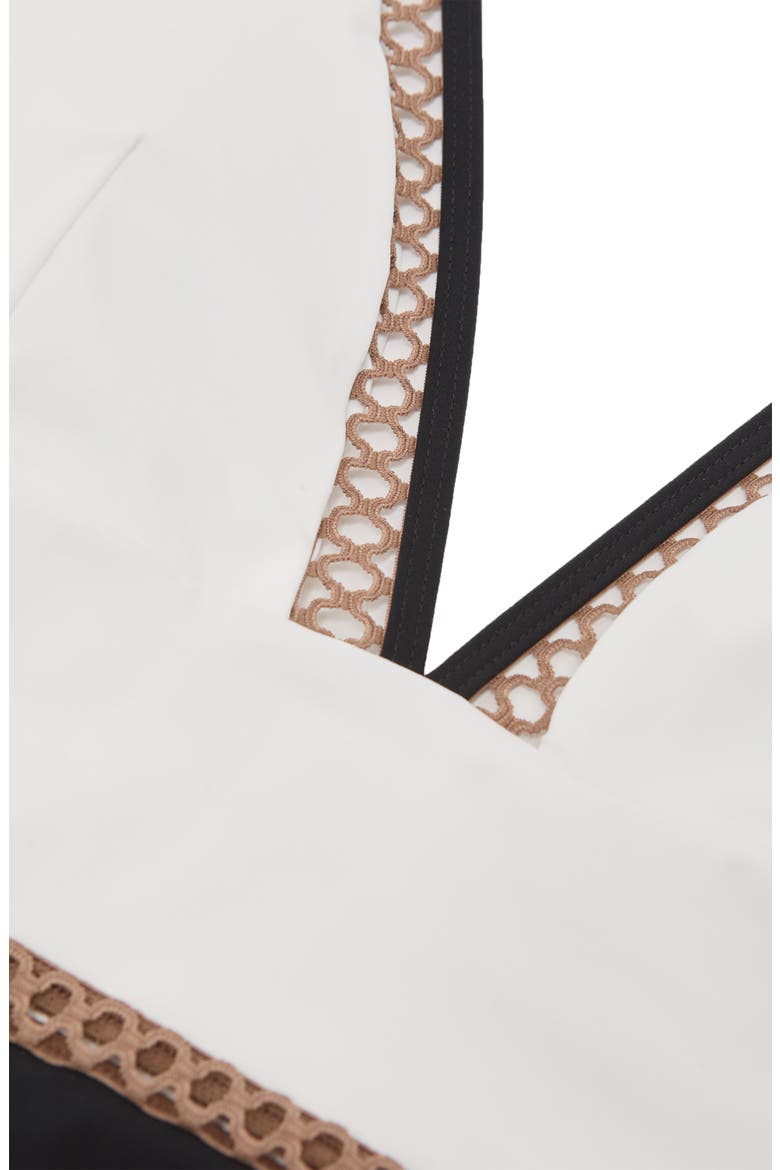 Ray One-Piece Swimsuit, Alternate, color, WHITE/ TAN