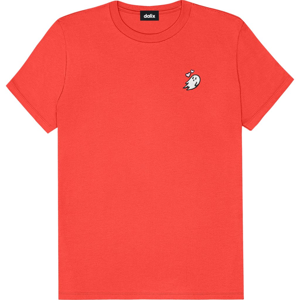 Dalix Heartly Ghost Tee In Poppy Red