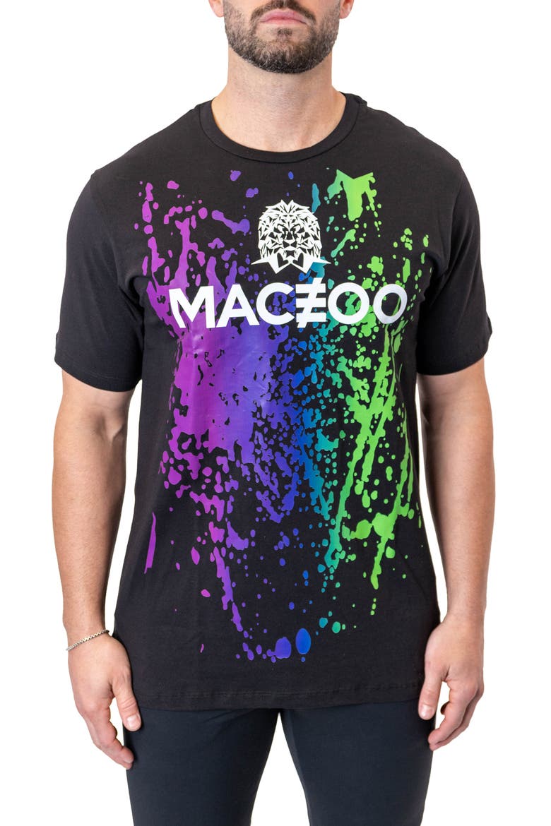 Accident Graphic T-Shirt, Main, color, BLACK