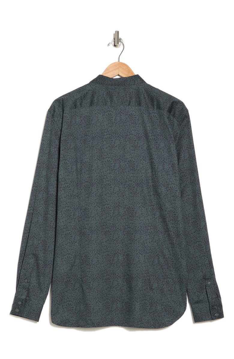 John Varvatos Ross Cotton Shirt, Alternate, color, Midnight