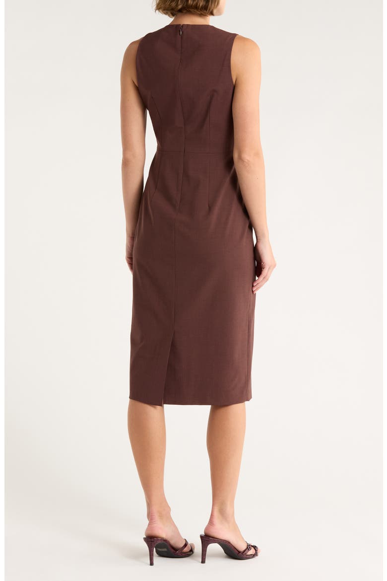 Miyani Sevona Wool Blend Midi Sheath Dress, Alternate, color, COPPER RUST