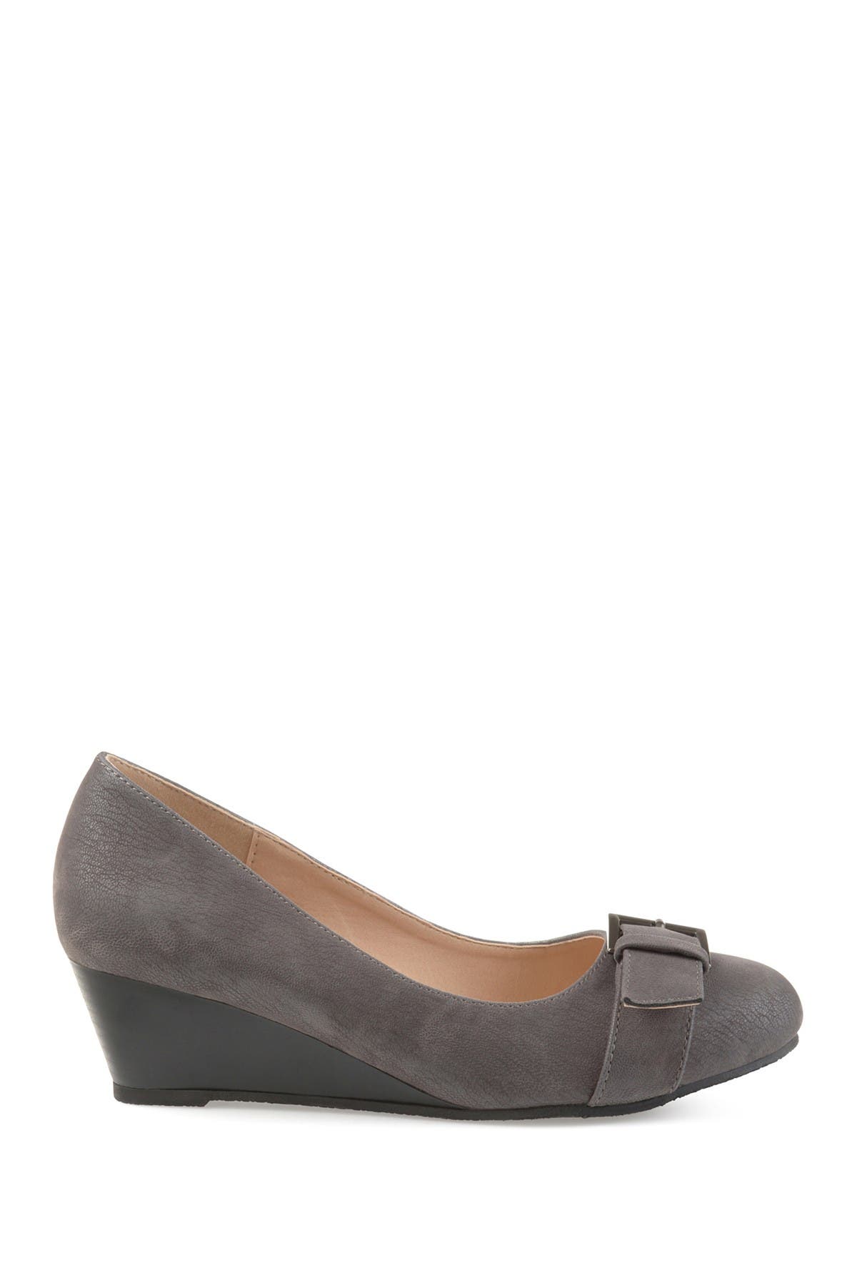 Journee Collection Graysn Wedge Pump, Alternate, color, Grey