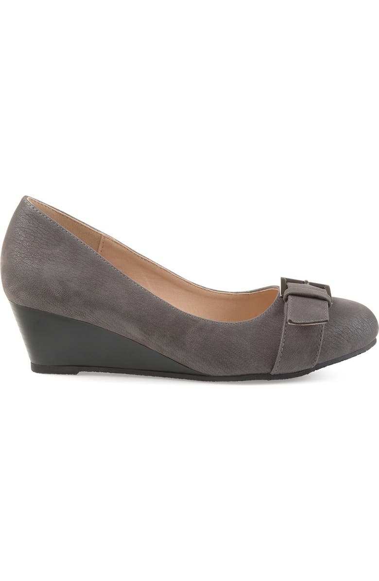 Journee Collection Graysn Wedge Pump, Alternate, color, Grey