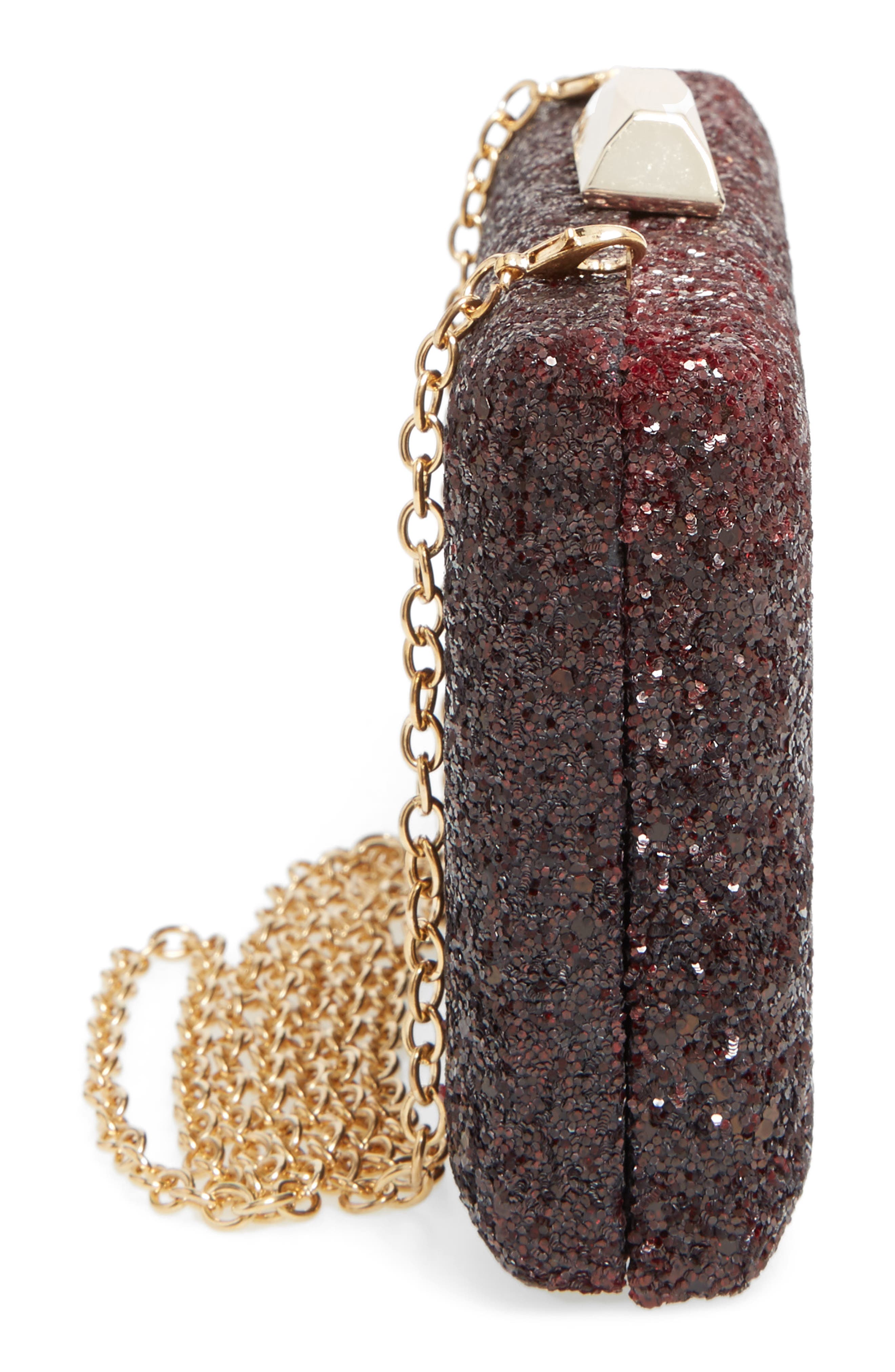 Glitter Minaudière, Alternate, color, OXBLOOD
