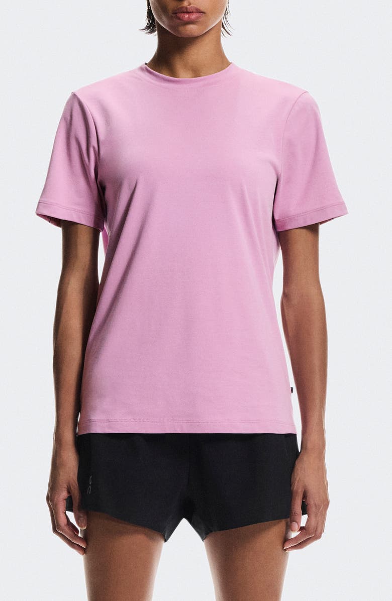 On Focus-T Performance T-Shirt, Main, color, Sakura