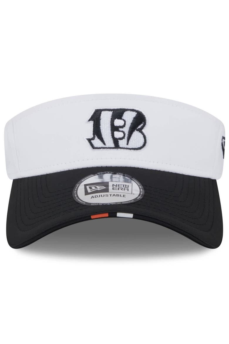 Men's New Era  White/Black Cincinnati Bengals 2025 NFL Training Camp Adjustable Visor, Alternate, color, White