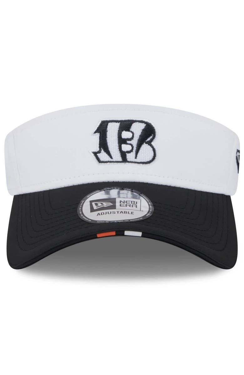 New Era Men's New Era White/Black Cincinnati Bengals 2025 NFL Training Camp Adjustable Visor, Alternate, color, White