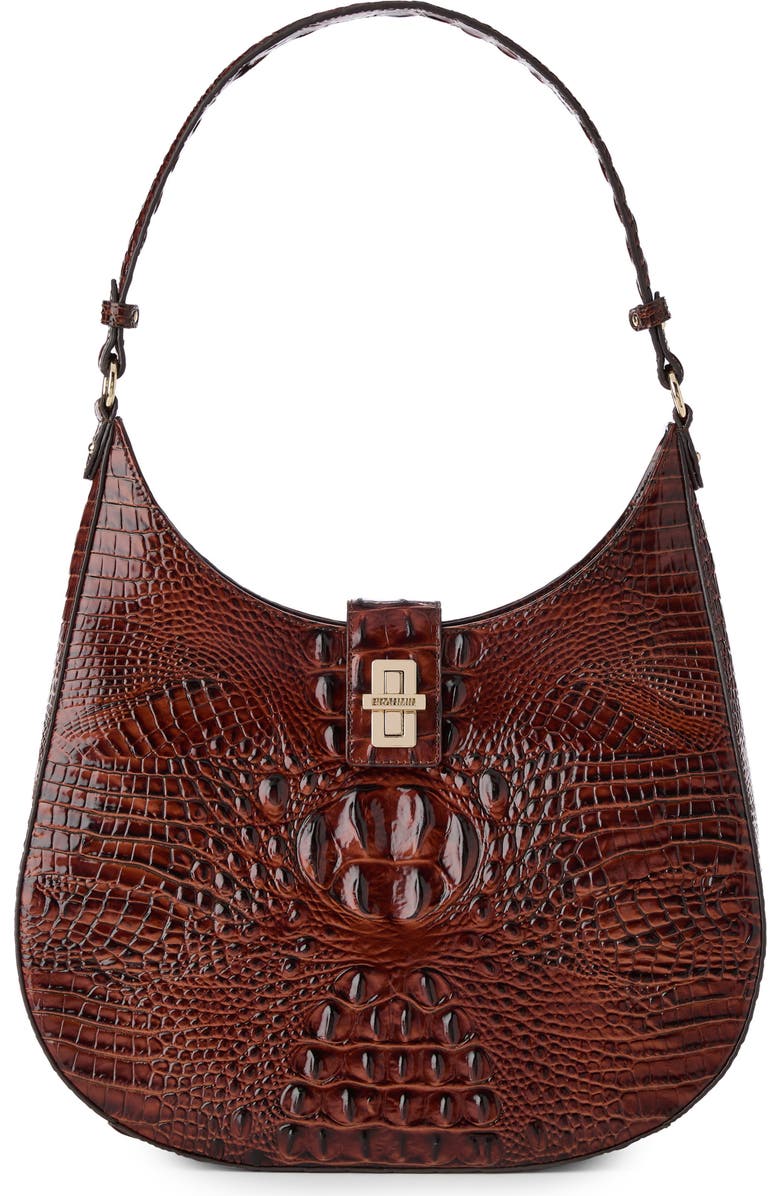 Brahmin Fallon Shoulder Bag, Main, color, Pecan