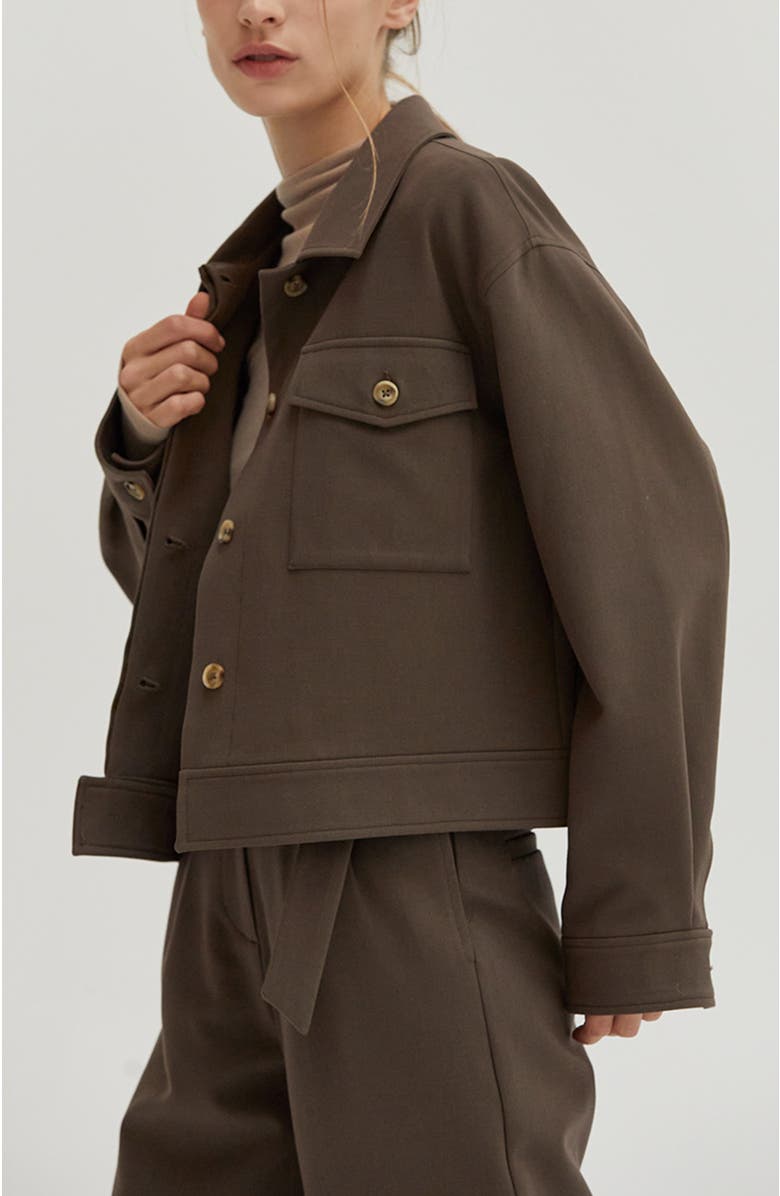 CRESCENT Gabardine Shirt Jacket, Alternate, color, 