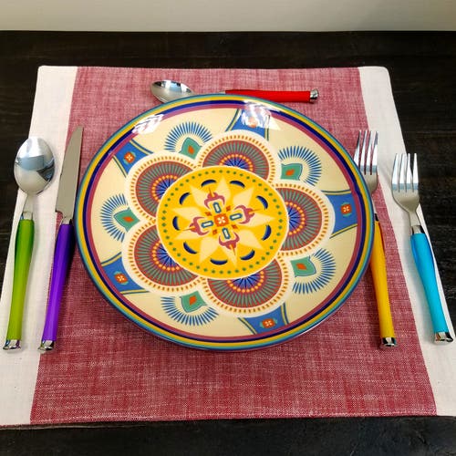 Gibson Home Santoro 20-piece Stainless Steel Flatware Set With Hanging Rack In Multi