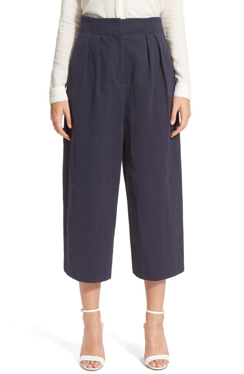 VILSHENKO 'Rielly' Washed Cotton Crop Pants, Main, color,
