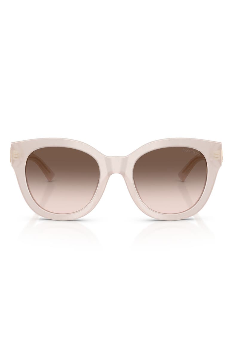 Jimmy Choo 51mm Round Sunglasses, Main, color, Opaline Taupe / Pink / Grey