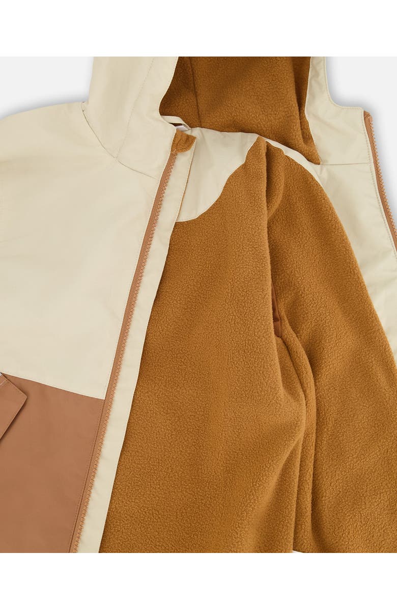 Deux par Deux Boy Mid-Season Flap Pockets Jacket in Recycled Polyester, Alternate, color, Beige