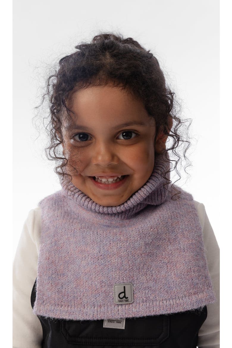 Knit Turtle Fleece Lined Foldover Neckwarmer, Alternate, color, Lavender