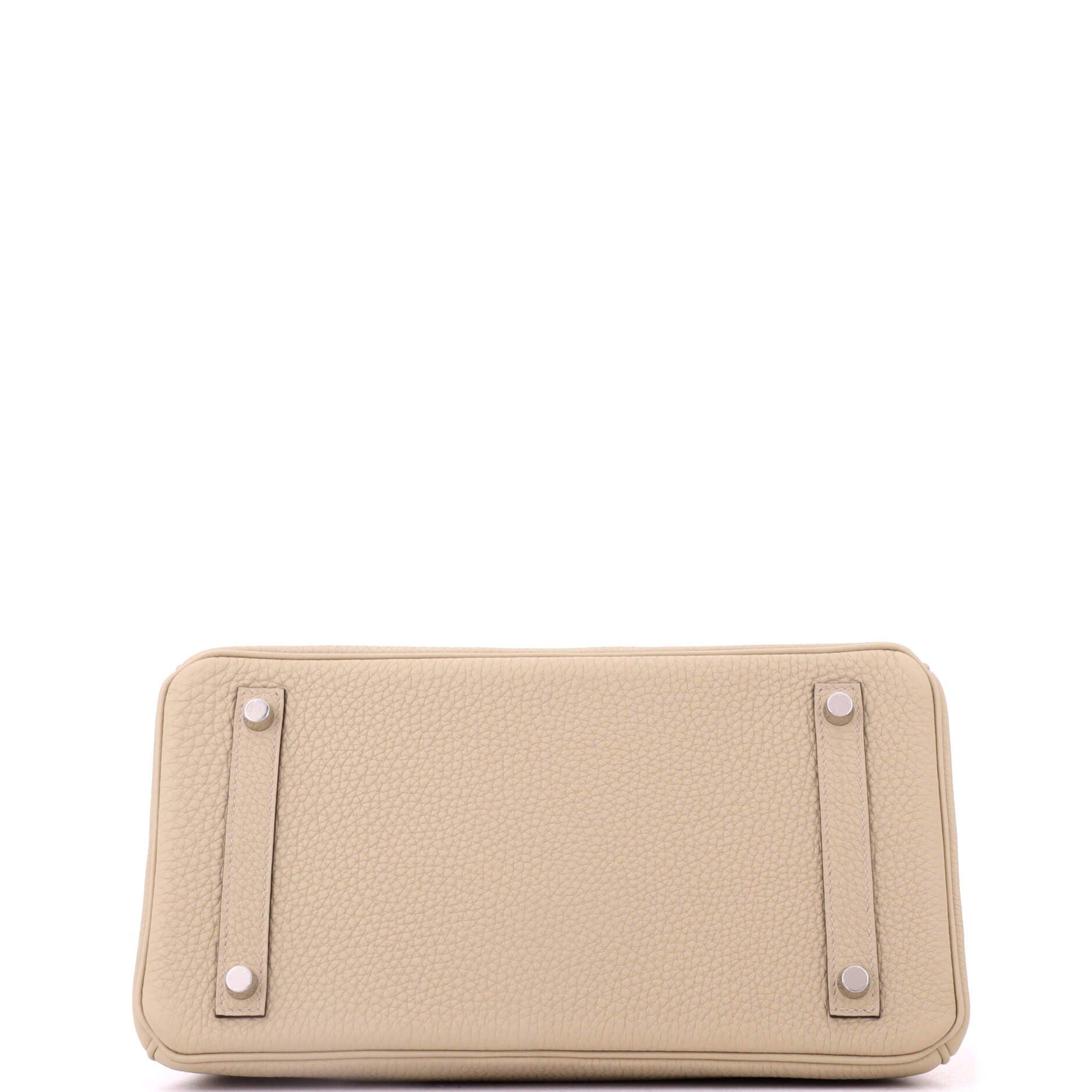 Birkin Handbag Brown Togo with Palladium Hardware 30, Alternate, color, White