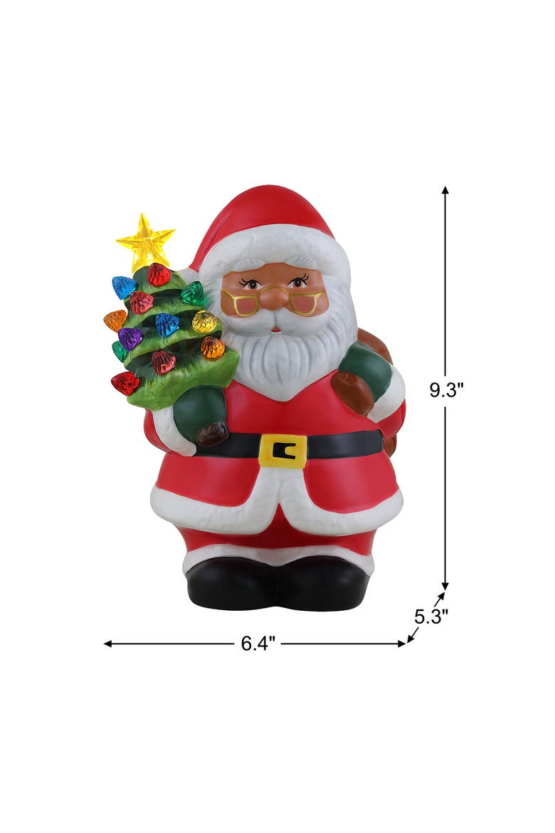 9 in. Nostalgic Ceramic Figure - Black Santa, Alternate, color, Multicolor