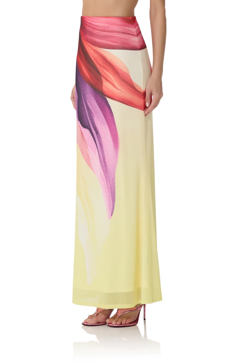 Tegan Maxi Skirt, Alternate, color, LEMON LOTUS