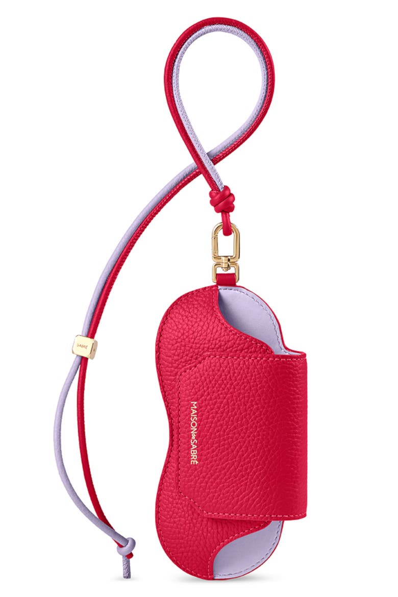 Leather Sunglasses Sling Case, Alternate, color, Fuchsia Lavender