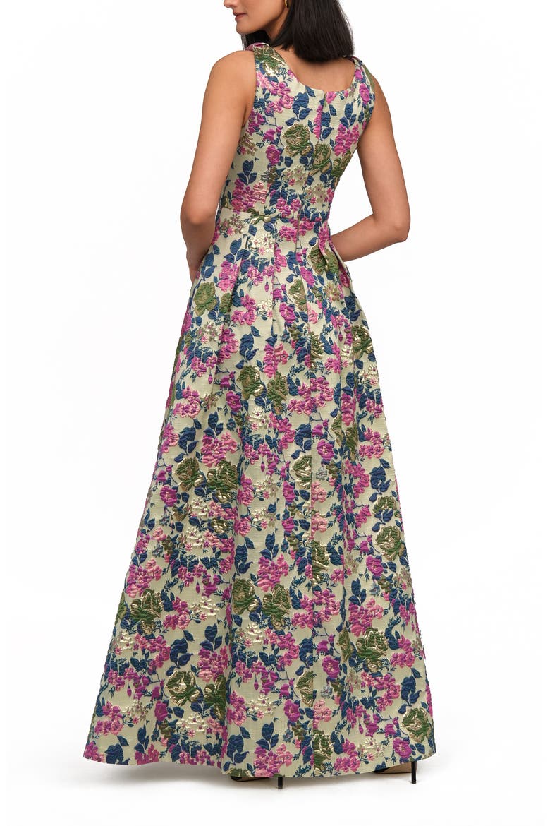 Madge Pleated Ballgown, Alternate, color, PALE GOLD