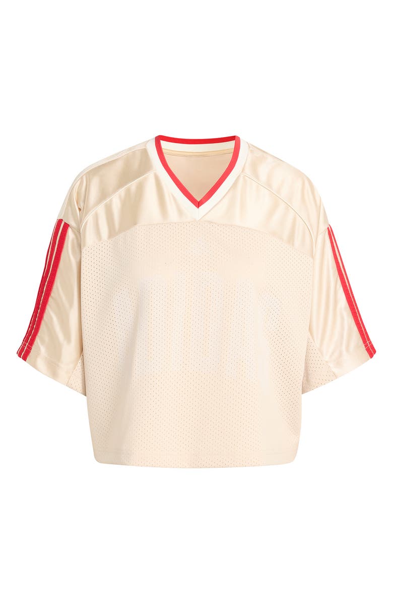 adidas Stadium Mesh T-Shirt, Alternate, color, Crystal Linen/ White/ Ruby