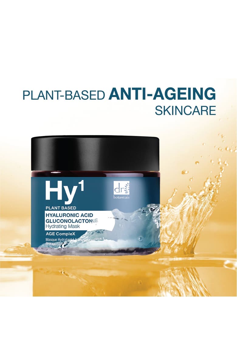 Hyaluronic Acid 1% & Gluconolactone Mask 60ml for Dryness, Fine Lines & Wrinkles, Alternate, color, White