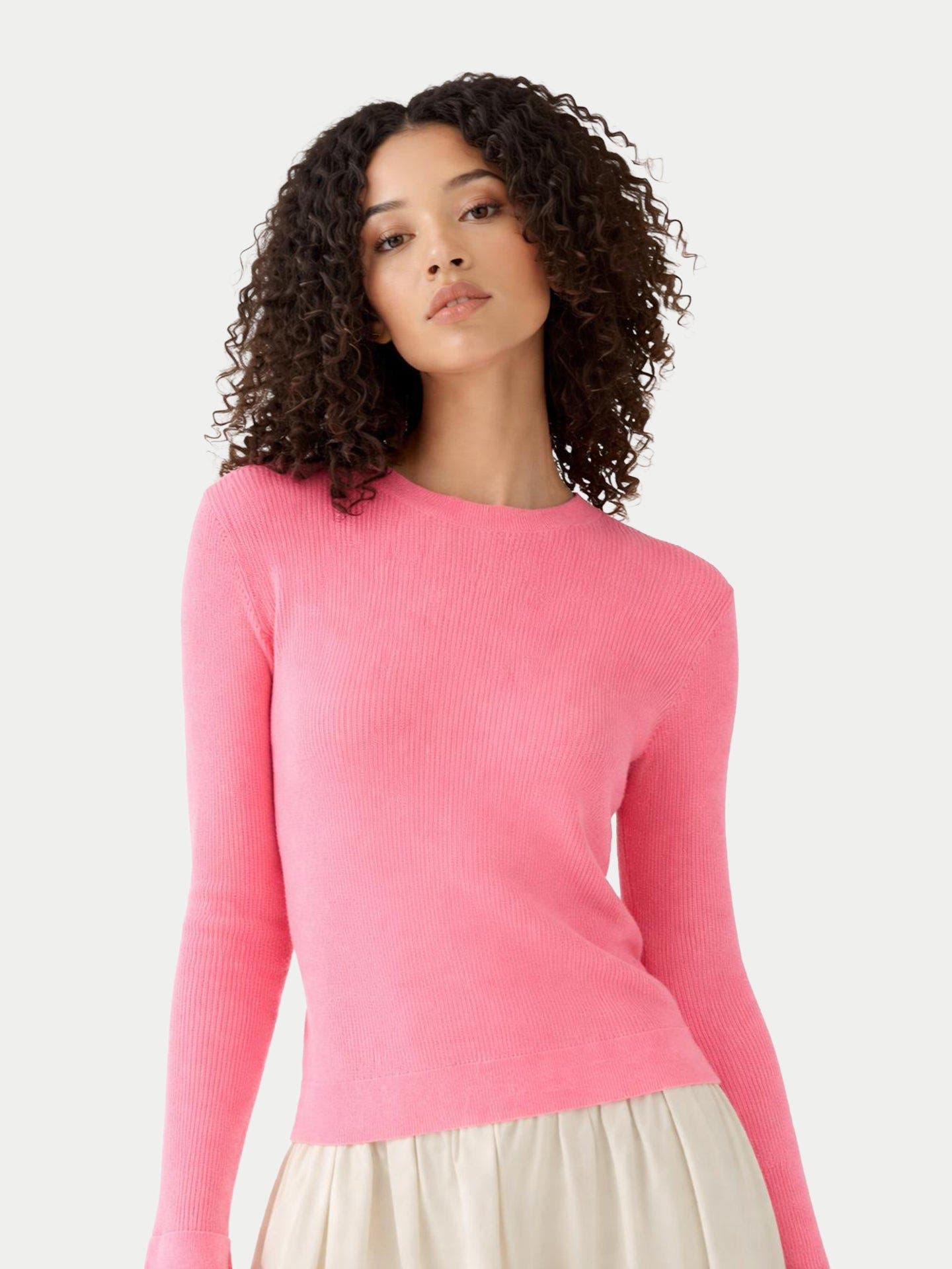 Cashmere Bell-Sleeve Sweater - image 2