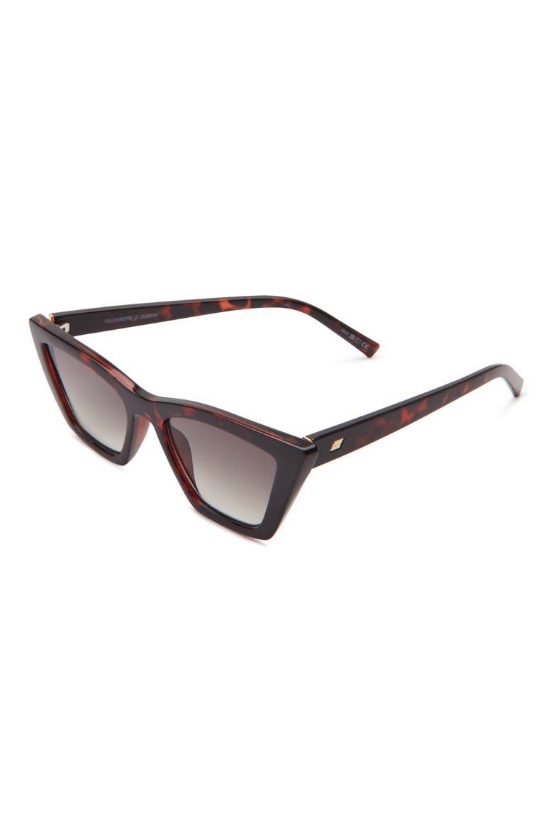 Veledrome 54mm Gradient Cat Eye Sunglasses, Alternate, color, DARK TORT