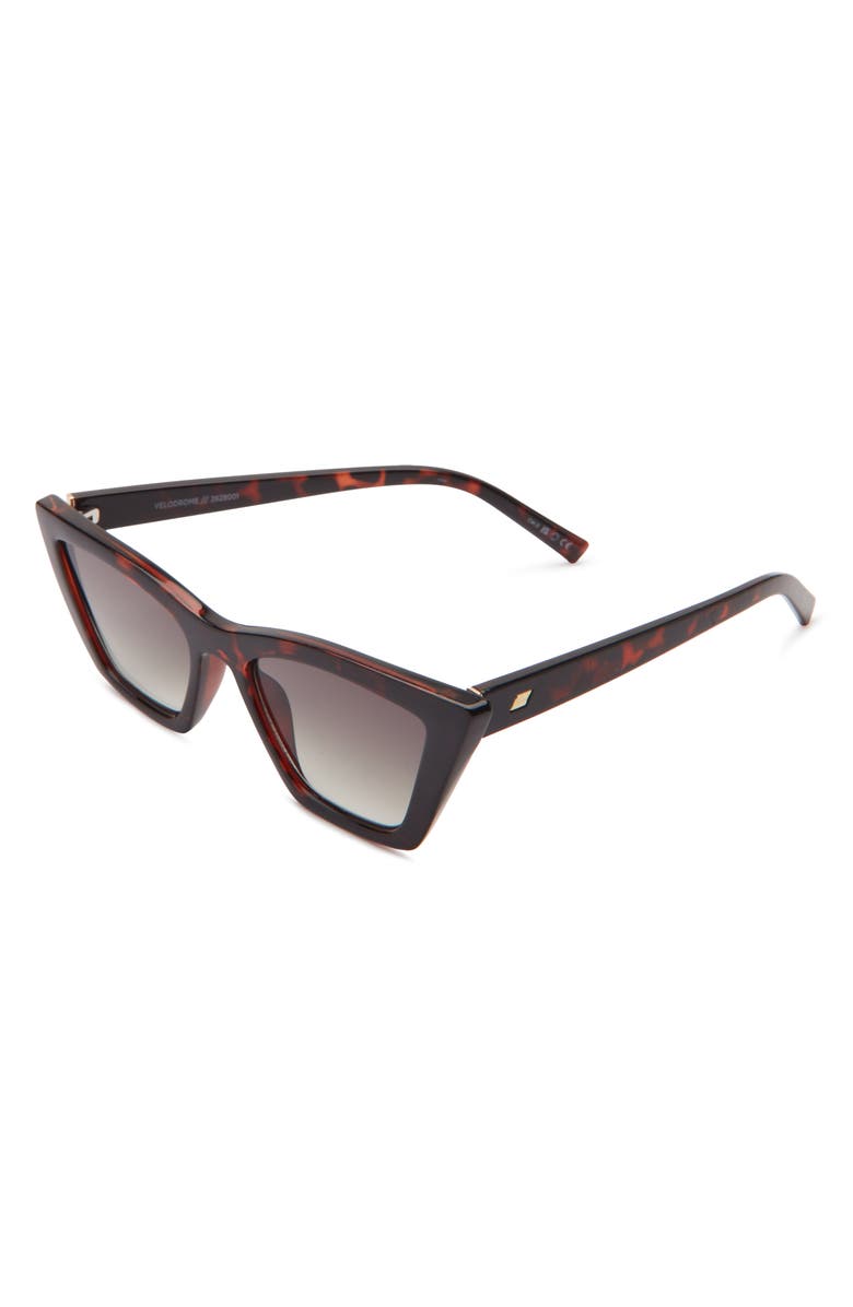 Le Specs Veledrome 54mm Gradient Cat Eye Sunglasses, Alternate, color, Dark Tort