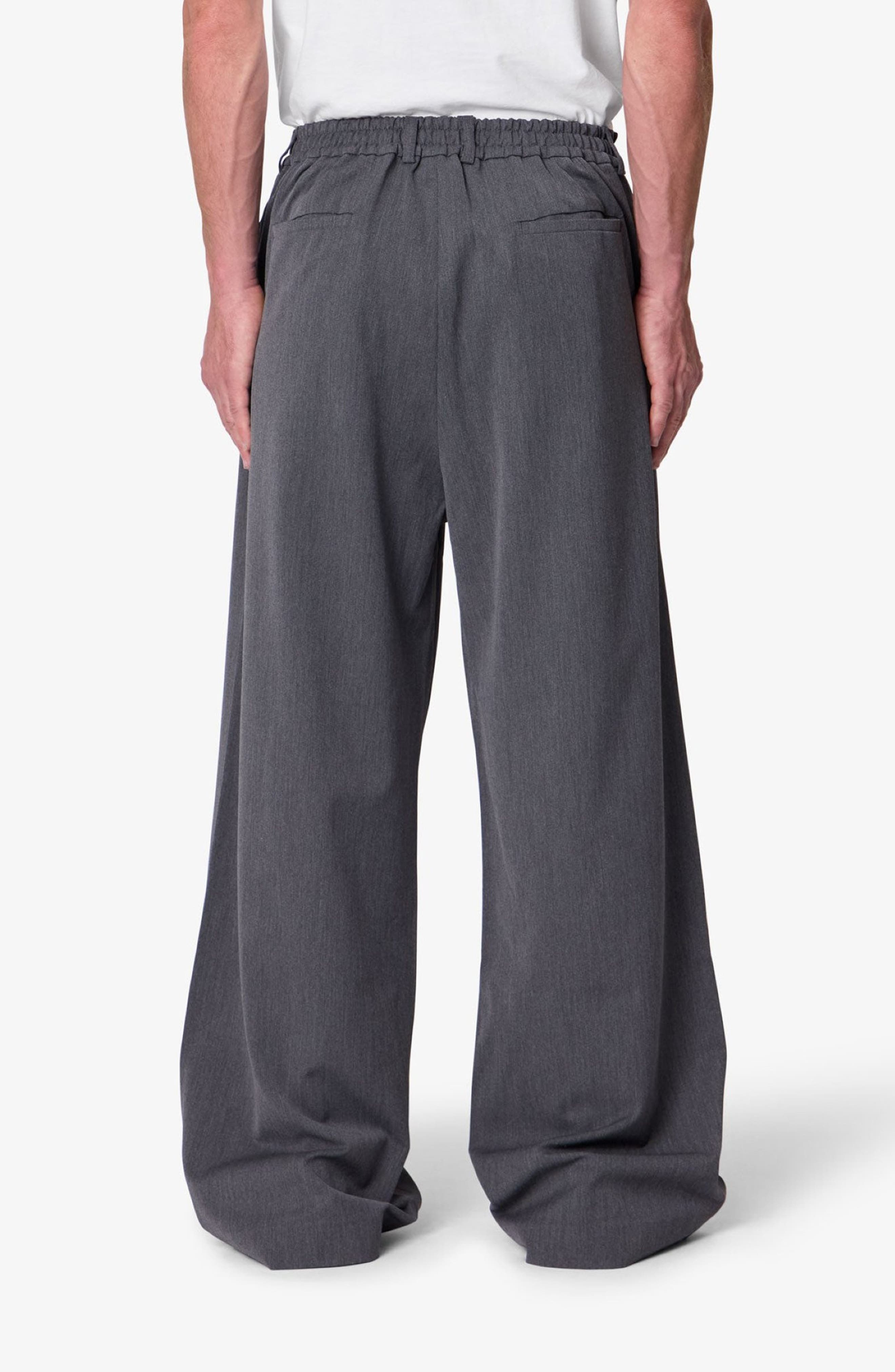 Pleated Wide Leg Cotton Blend Pants - image 2