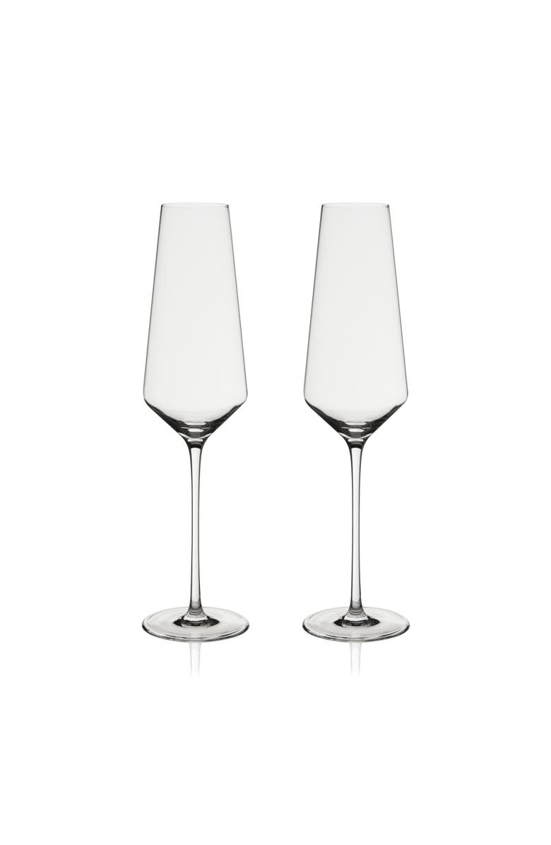 Viski Reserve Liminal Champagne Flutes Set of 2, Alternate, color, Clear