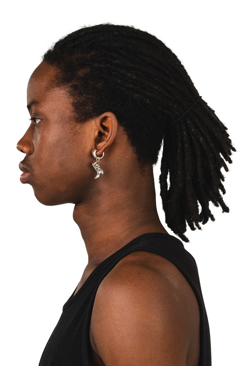 TWOJEYS Men's Boots Huggie Hoop Earrings, Alternate, color, Silver