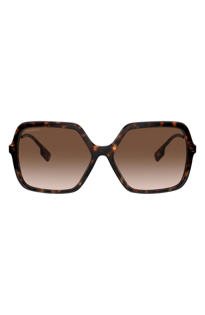 Burberry 59mm Square Sunglasses, Alternate, color, Dark Havana/ Brown Gradient