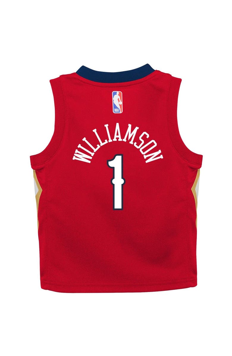 Jordan Brand Toddler Jordan Brand Zion Williamson Red New Orleans Pelicans 2020/21 Jersey - Statement Edition, Alternate, color, 